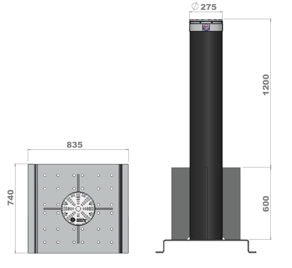 Bollard antyterrorystyczny Herz K275F-M50